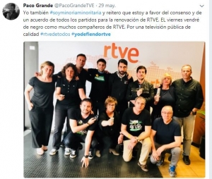 El presidente de RTVE califica de &quot;minoritaria&quot; la masiva movilización de sus periodistas